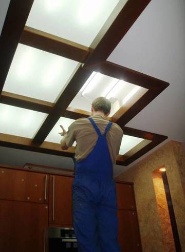 Монтаж дизайнерского светильника Изготовление мебели